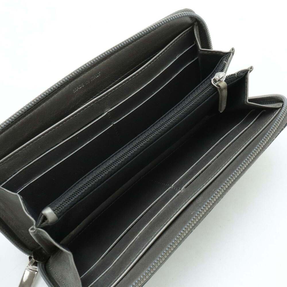 CHANEL Gray Caviar Leather Logo Wallet - Picture 6 of 9